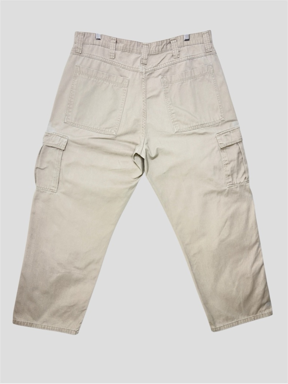 Vintage Wrangler Cargo Pants Men’s 36x30 Grey Cotton Twill Utility Workwear L - Picture 2 of 16